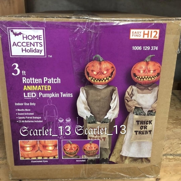 🆕 Animated Rotten Patch Pumpkin Twins 🎃 Halloween Animatronic - Picture 5 of 6